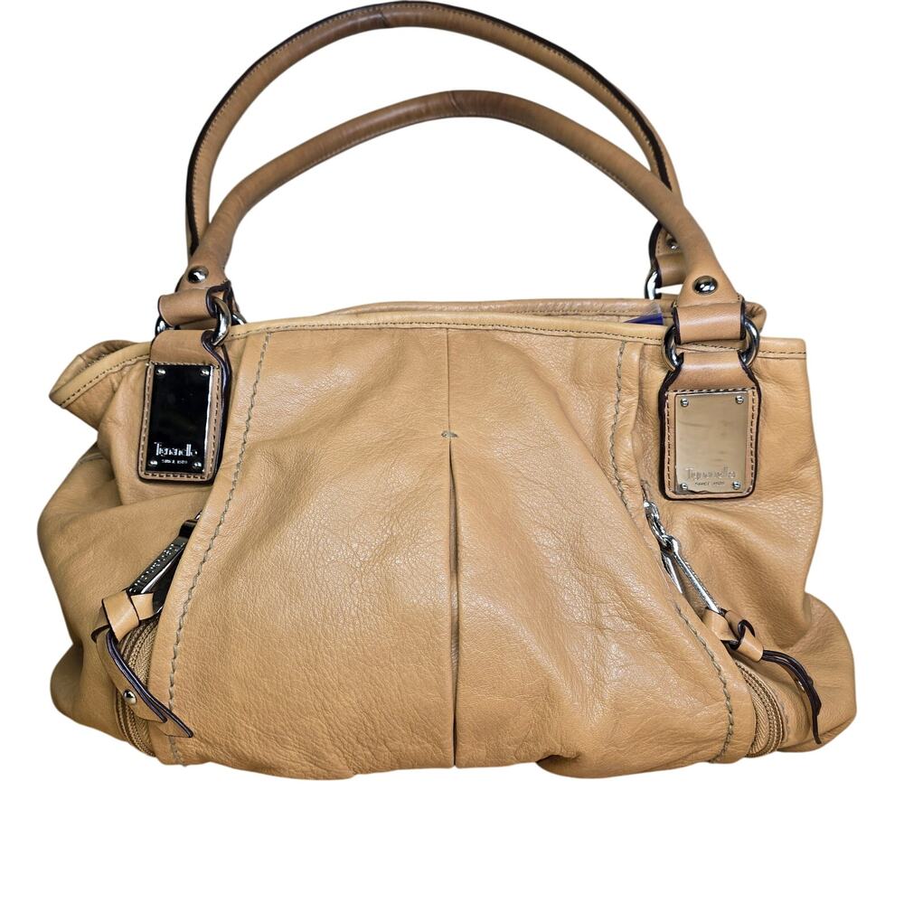 Tan Tignanello Soft Leather Purse Handbag 15x10x4 with Matching Wallet 7.5x4